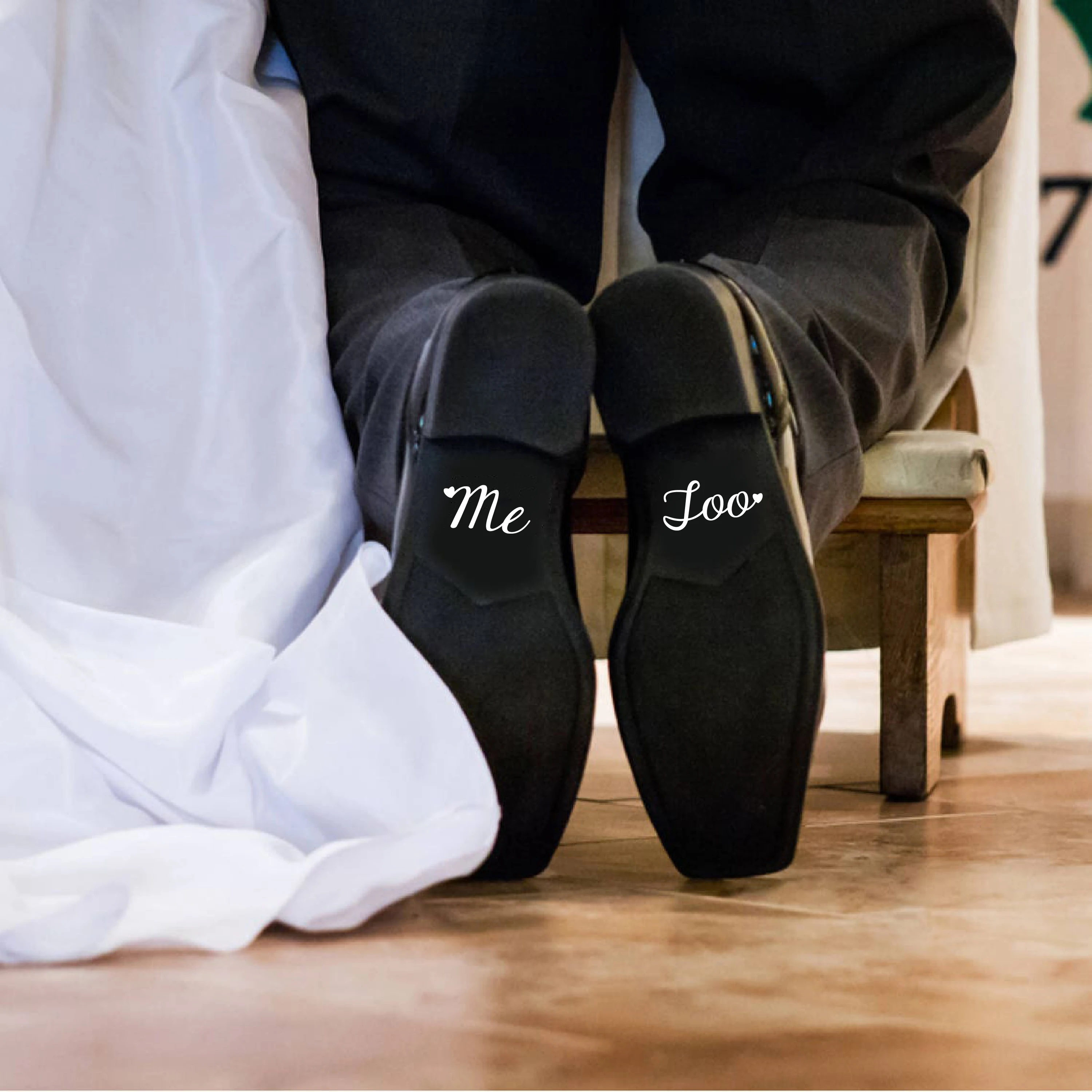 I Do Me Too Wedding Shoe Decal  , Cute Vinyl Creative Novelty Shoe Stickers for Wedding Accessories