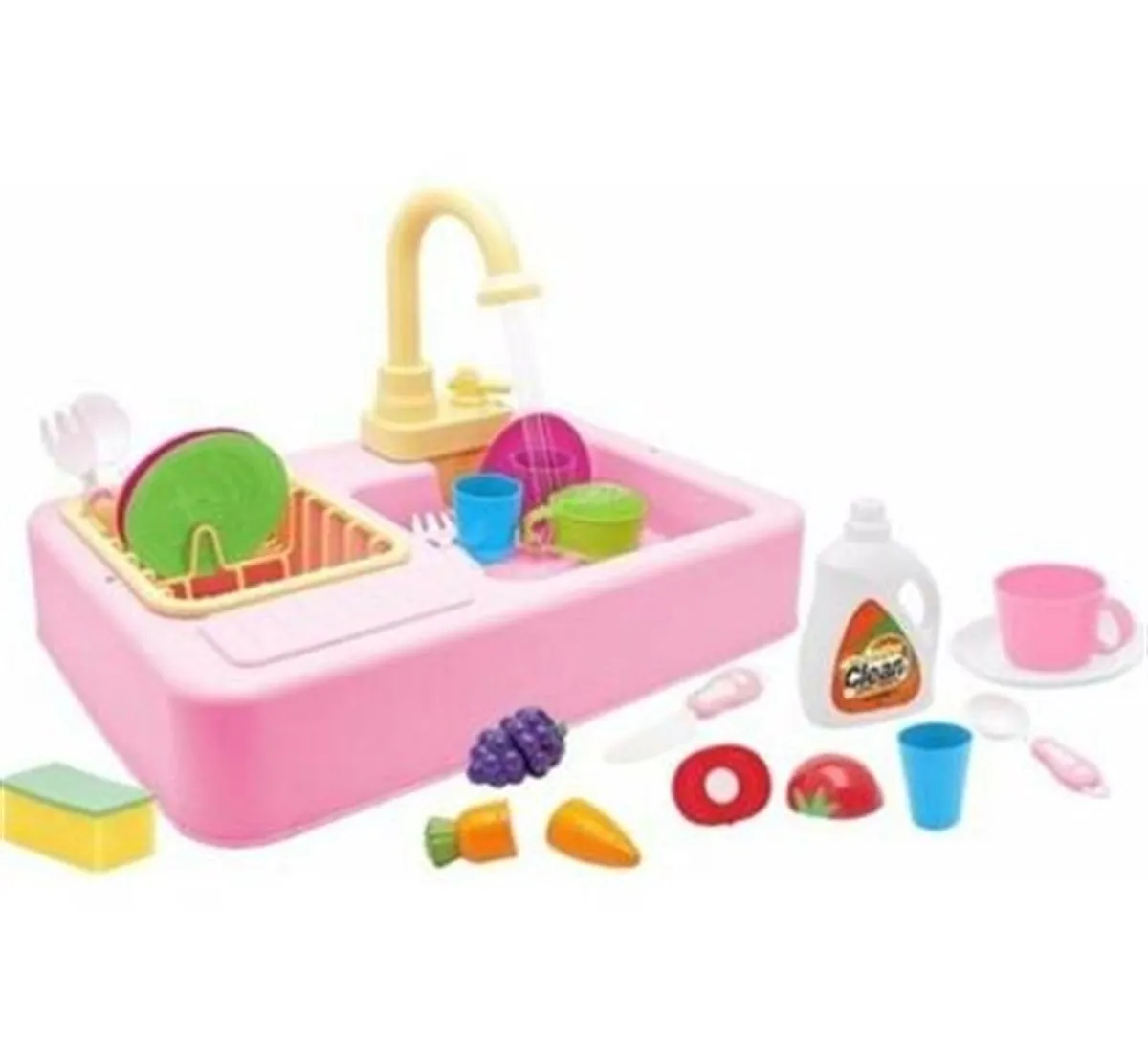 Kayyum Toy Modern Fountain Sink Set Kitchen Toy Set Electric Washbasin Water Operated Children Kids Girls Boys Toy Set Quality A