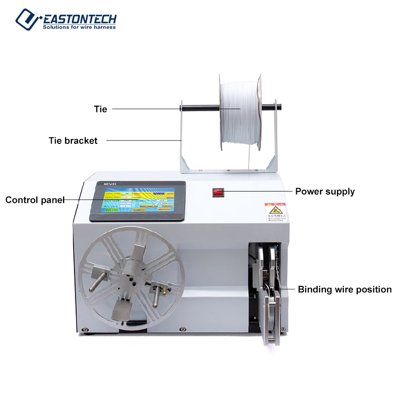 Imagem -04 - Eastontech-automatic Cablagem Machinery Usb Wire Winder Enrolamento Vinculativo Machine Ew20