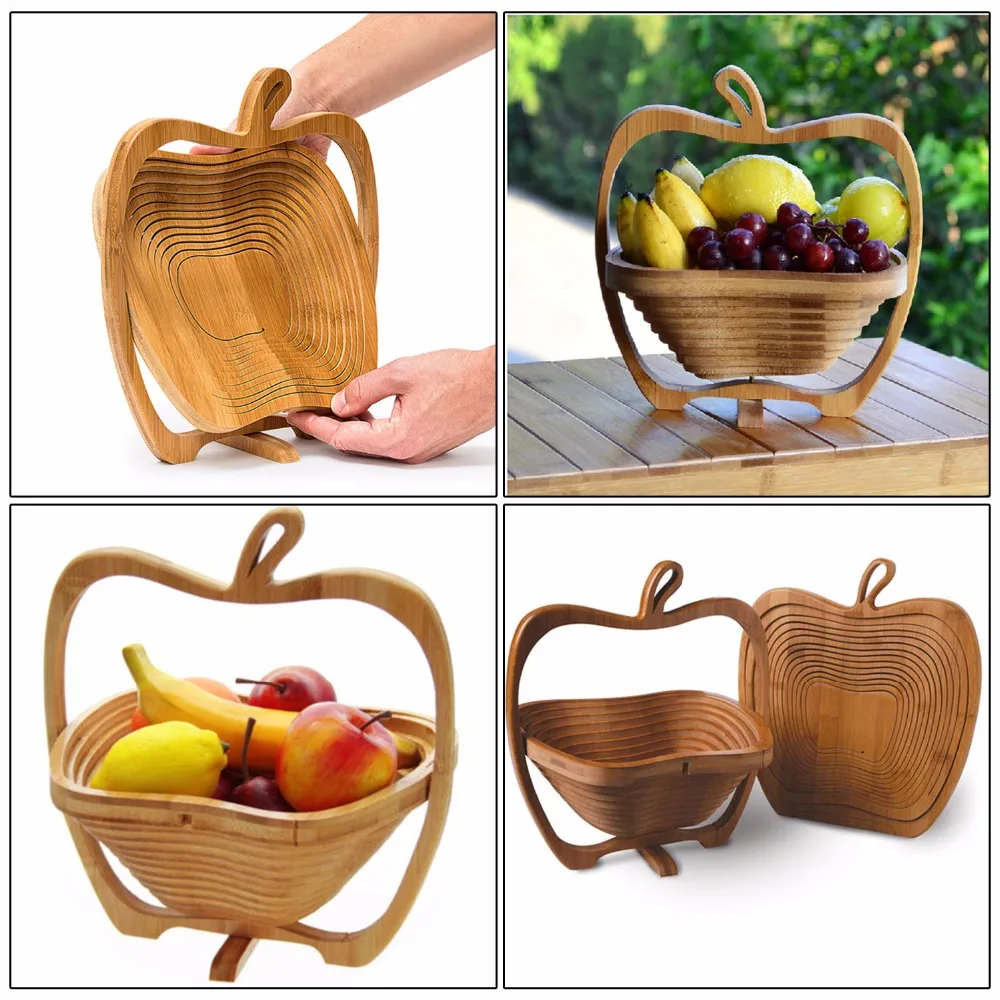 Decorative Folding Bamboo Trivet & Bread Basket