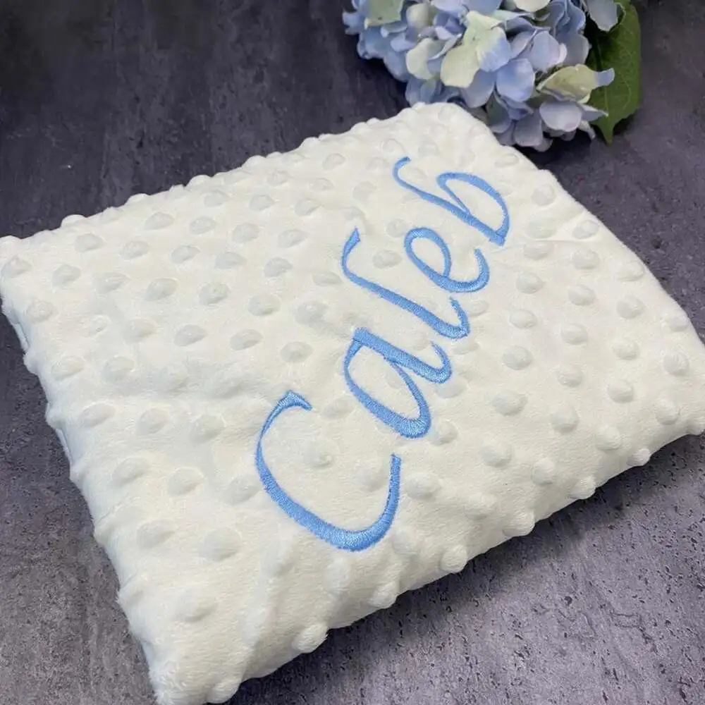 Coperta per bambini personalizzata con nome bambole per dormire moda per bambini fasce ricamate biancheria da letto Comfort per neonati Swaddle