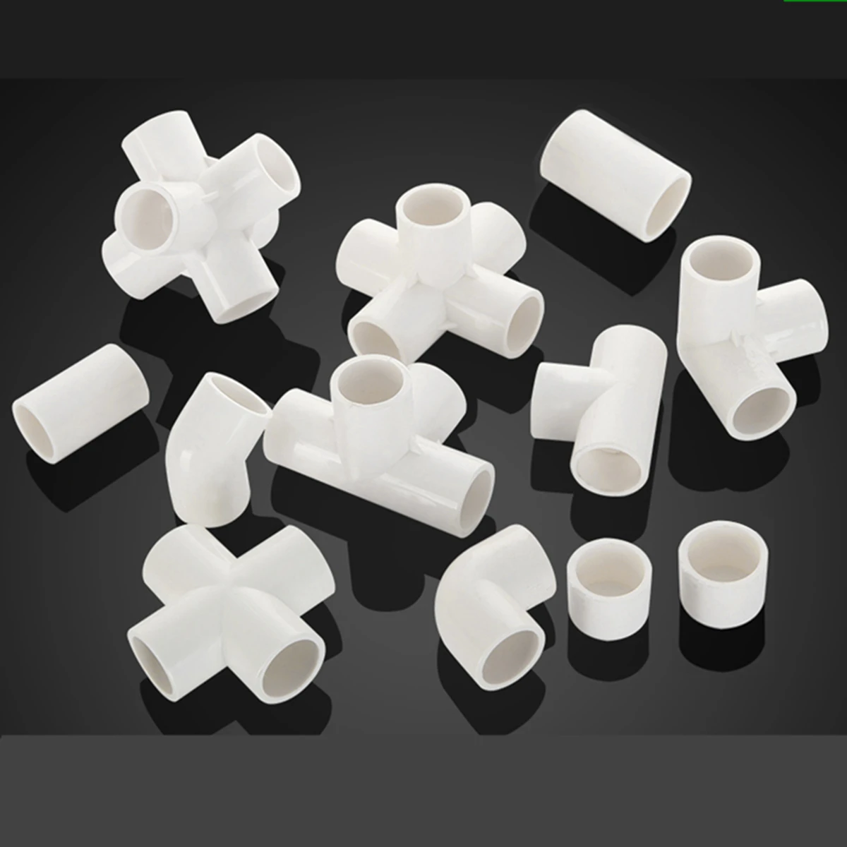 20/25/32/40mm White PVC Pipe Fittings Straight Elbow Tee Cross Connector Water Pipe Adapter 3 4 5 6 Ways Joints