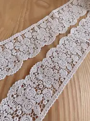10 yards 100% cotton lace trim, retro scalloped trim lace