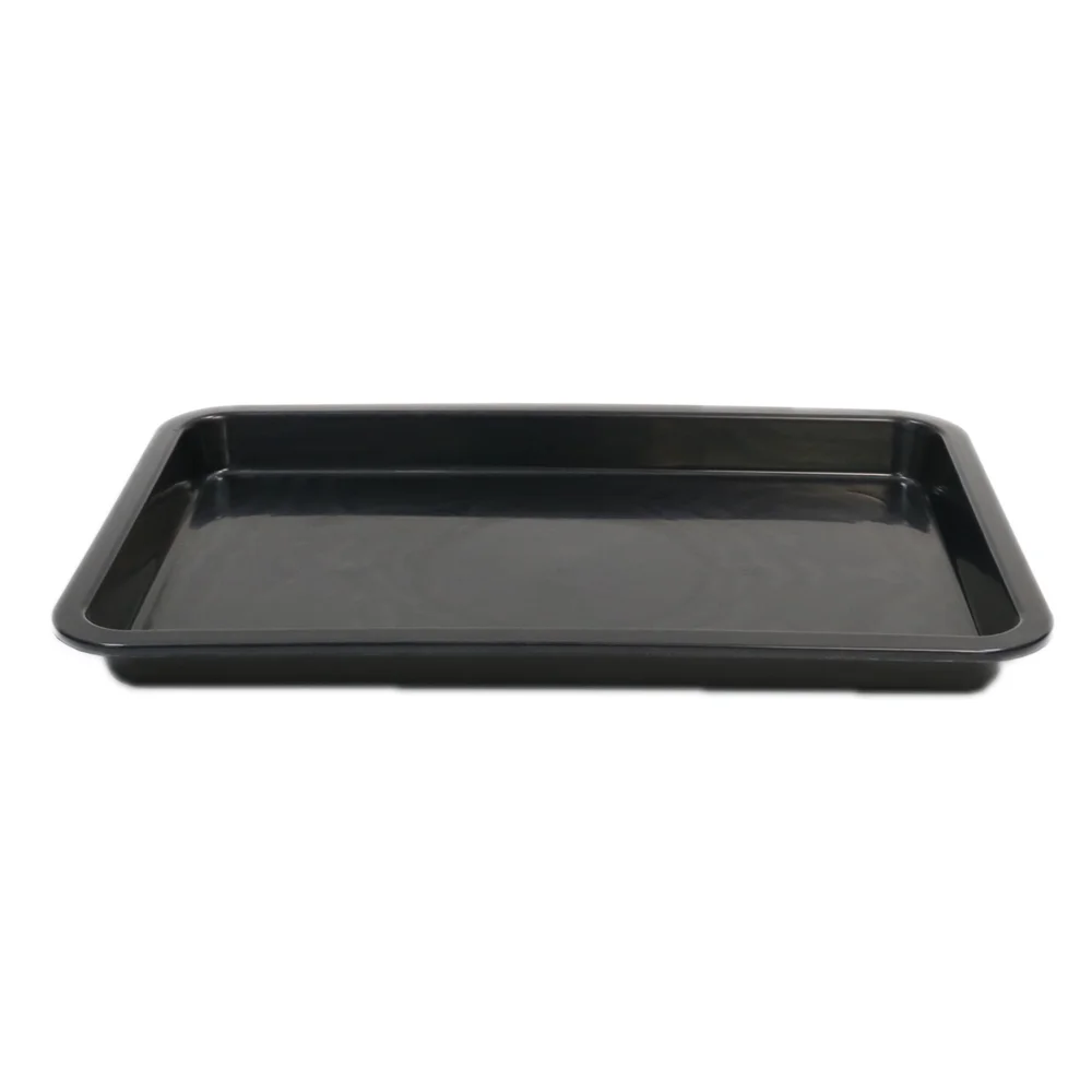 Q-TR13 ESD Tray 345*260*30mm Black conductive tray stackable beveled rounded corner tray