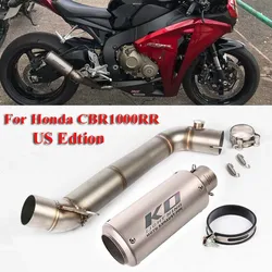 CBR1000RR Motorcycle Exhaust Escape Muffler Pipe Modified Connector Section Middle Pipe for Honda CBR1000RR 2008-2011 2013-2016