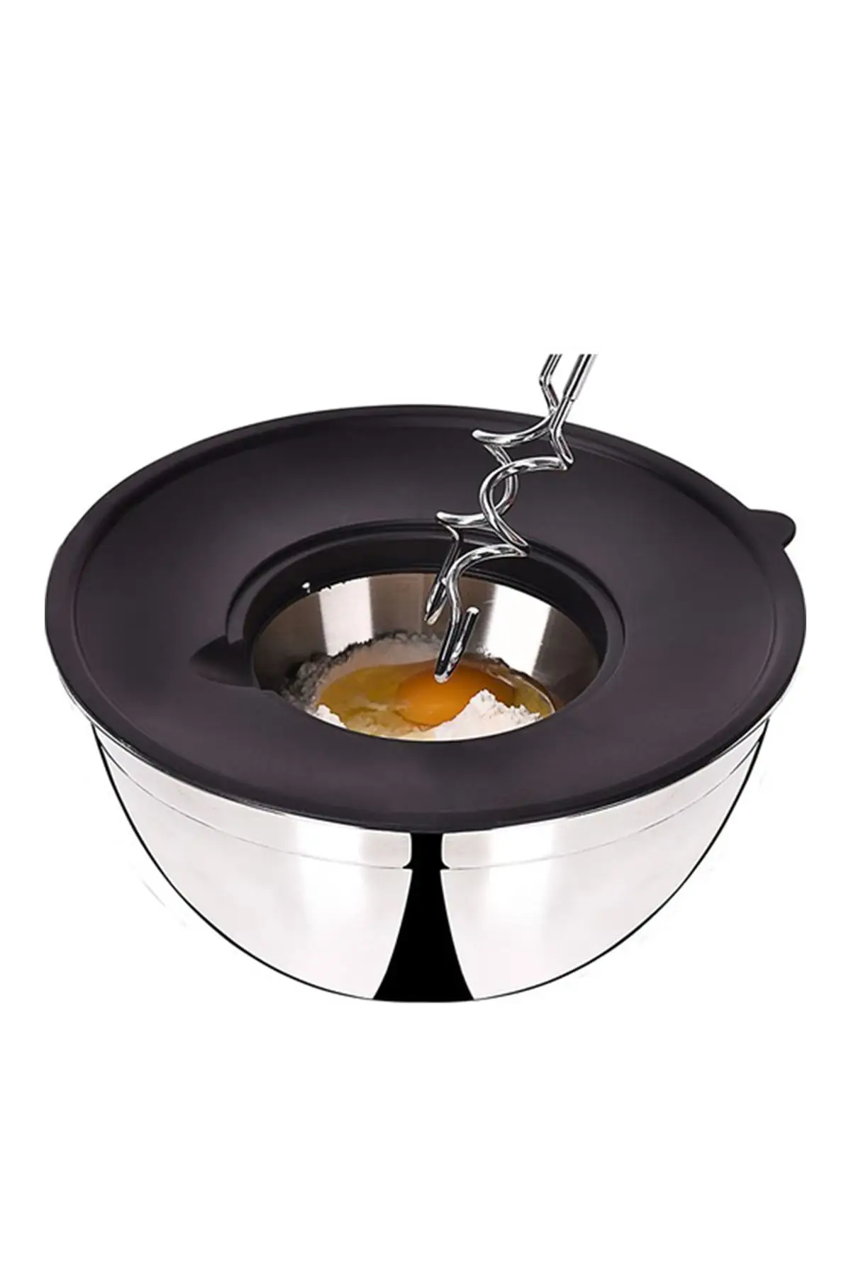 Cooker 3 pcs Steel Mixing Bowl with Caps