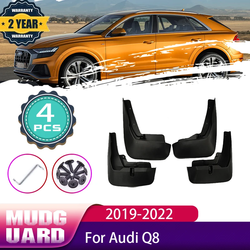 

4 Piece Set Of Mudguards For Audi Q8 2019 2020 2021 2022 Front Rear Wheels Splash Mud Guards Mudflap Mudguards Car Accessories