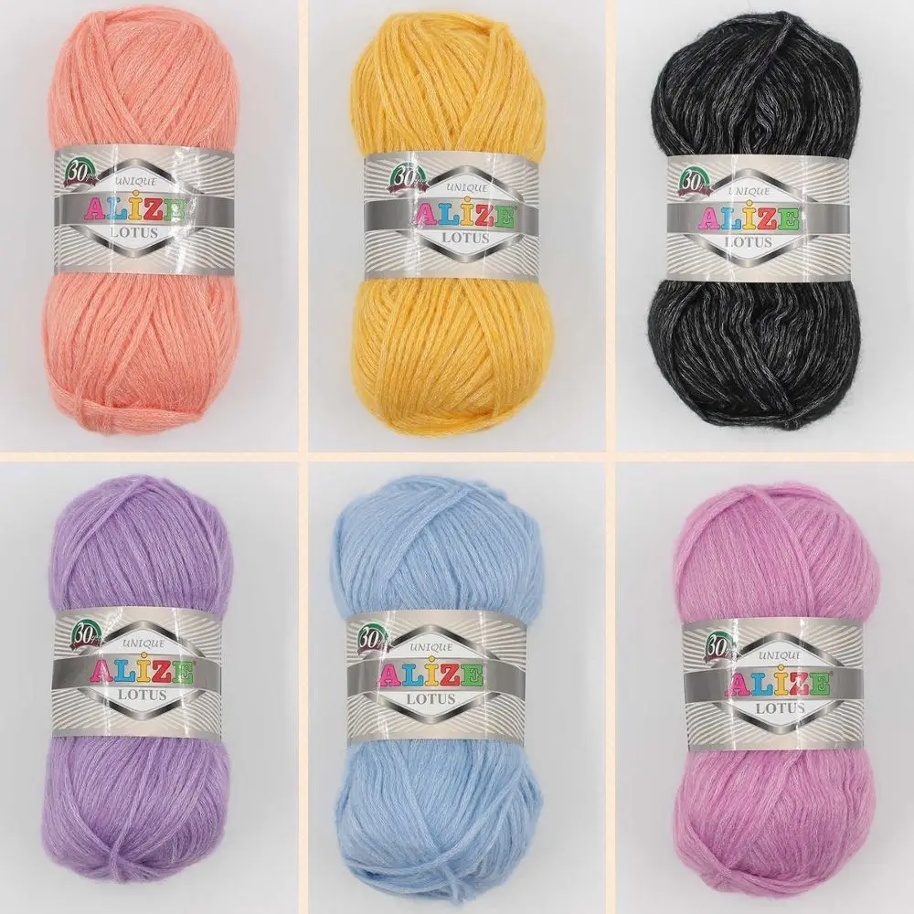 Alize Lotus Wool Alpaca Knitting Hand Yarn 13 Color Options 170 Meters (50gr) Ball - Sheep - Toys - Multicolor - Blanket - Fantasy Sweater - Hobby - Micropolyester - Socks- Amigurumi - Baby DIY