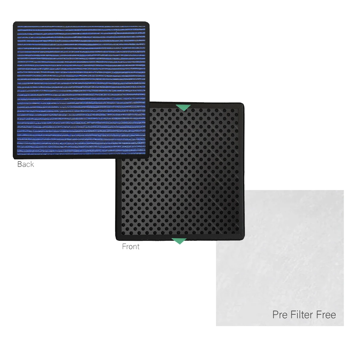 Fakir-Luminoso 스마트 공기 청정기, Aic Xj 4000 호환 Hepa 탄소 결합 필터 및 보호 방진 기능이 있는 Hepa