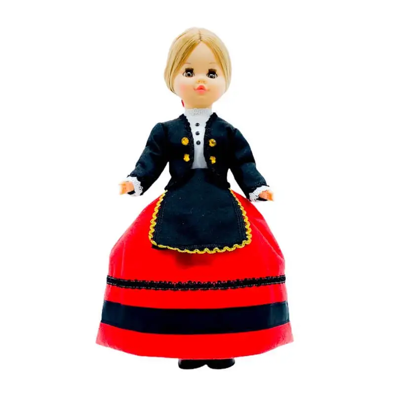 Doll Collection Sintra original 40 cm regional dress typical montalesa Cantabria made in Spain by Folk crafts.