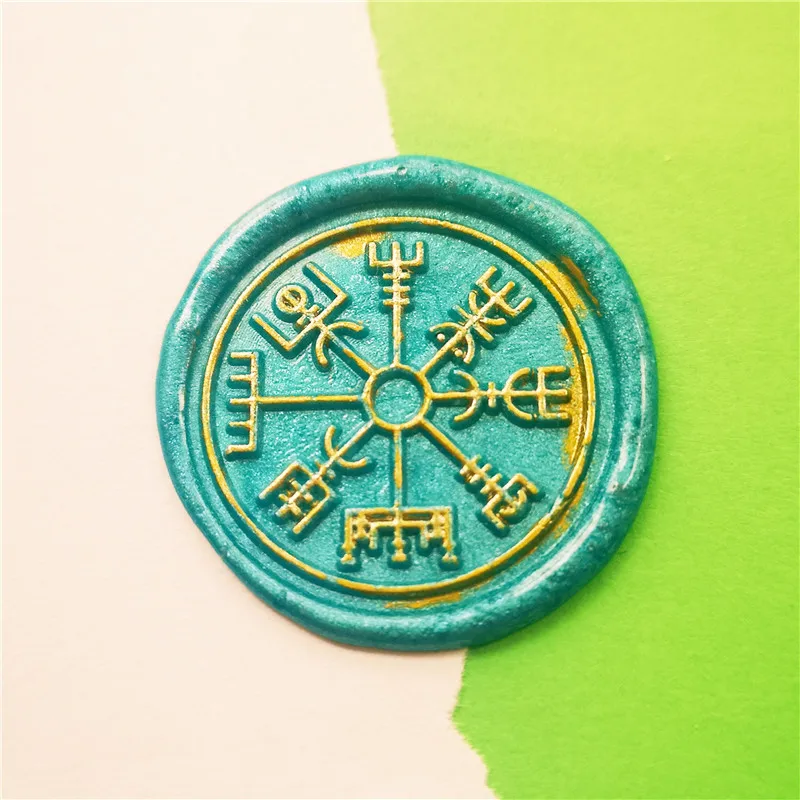 The Magic Navigation Viking Compass Seal stamp VIKING RUNE VEGVISIR Viking  Navigation Compass  Norse viking Sealing Wax Stamp