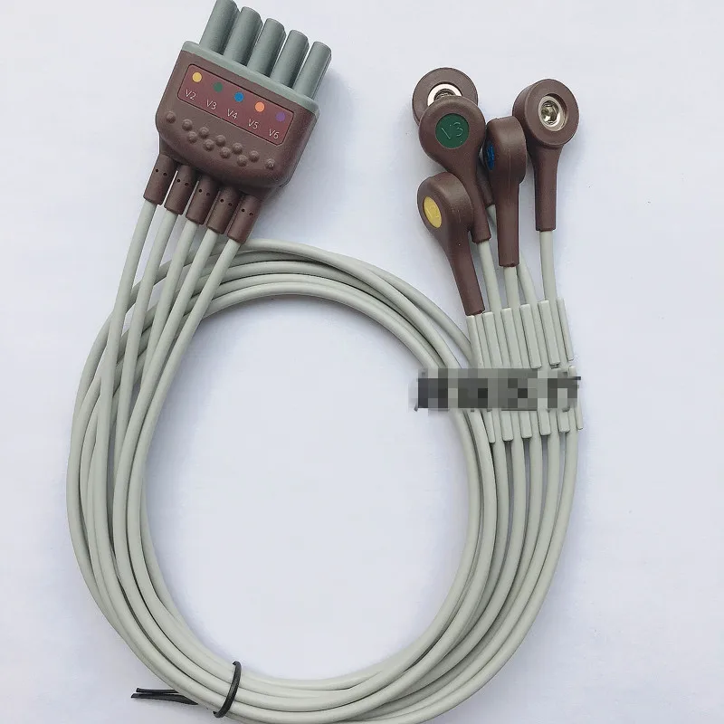 

Original Mindray EL6803B ECG Trunk Cable & 12 Lead Chest AHA Snap 0010-30-42908