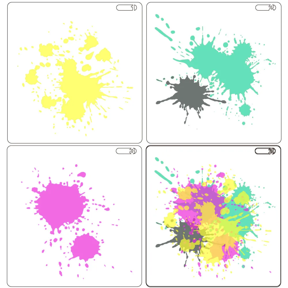 Stencil Water Spray Spatter Layering Stencils Background Scrapbooking Embossing DIY Card Craft Texture Decorative Template Dies