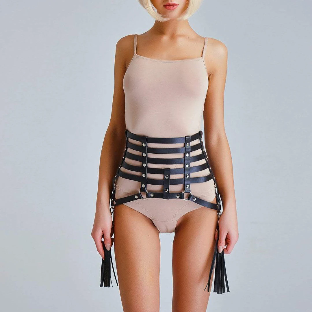 Sexy Underwear Bdsm Leather Harness Garter Belt Stocking Suspenders Straps Body Bondage Lingerie Sex Toy Leg Harness Belt Garter