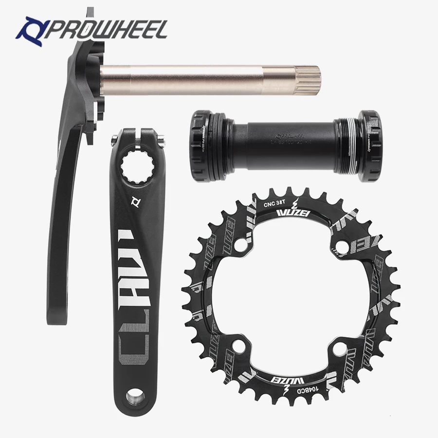 Prowheel fat bike crankset 170mm Snow fatbike bicycle crank BCD 104 bb 100MM 120mm 32t 34t 36t 38t 40t 42t chainring accessories