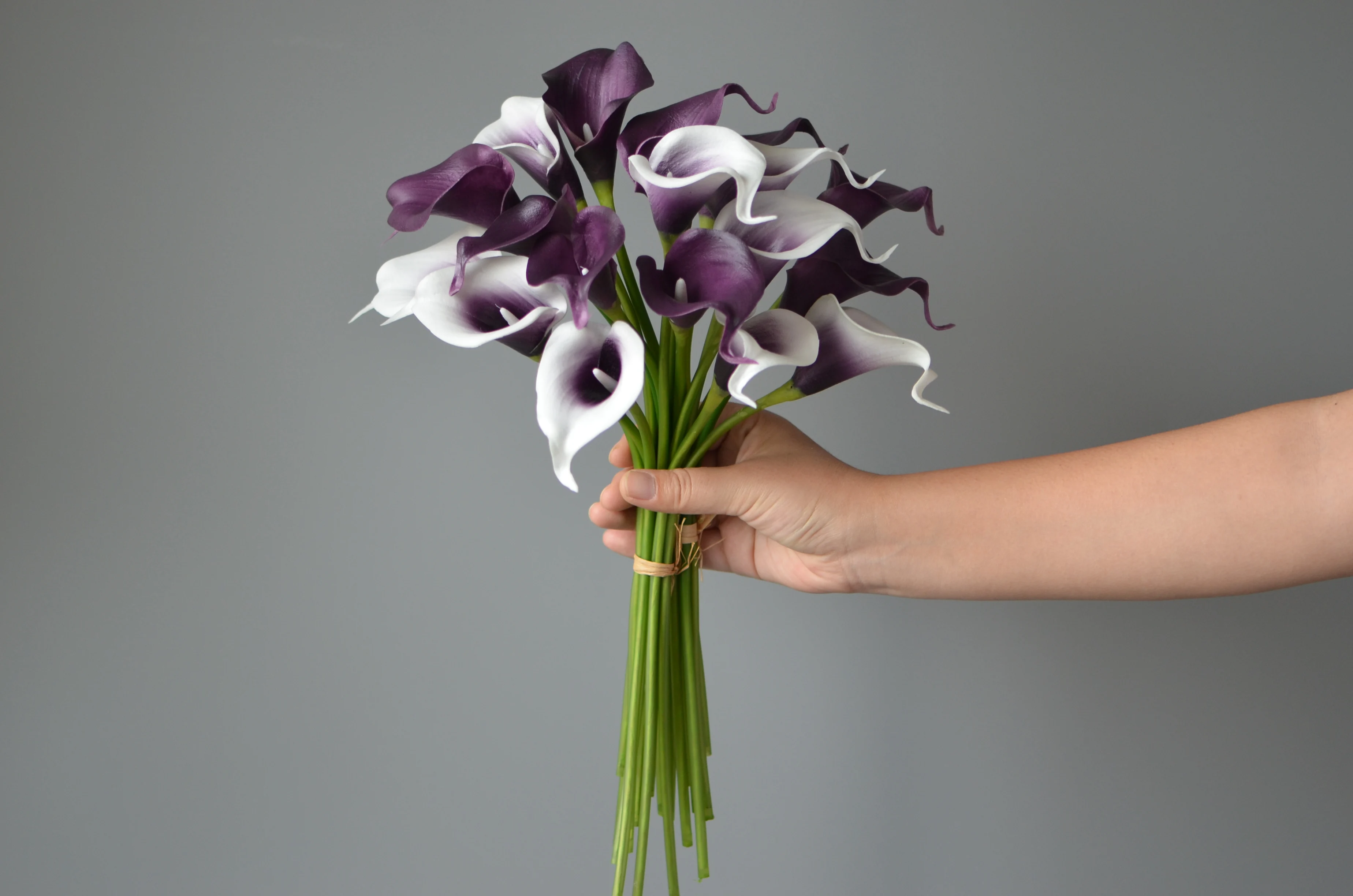 Plum Picasso Calla Lilies, Real Touch Faux Calla Lilies, DIY Wedding Bouquets, DIY Centerpieces