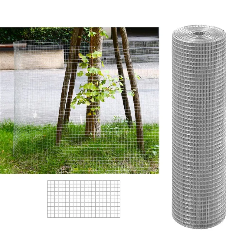 Candela Commercial| Galvanised Metal Mesh| Anti-Rust| Electrowelded| Easy To Install| Garden Fences| Wire Grid| Iron| Vegetable| Greenhouses| 6x6 Mm| 1x25m