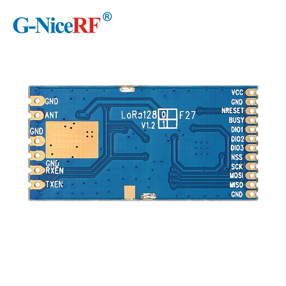 Imagem -02 - Chip 27dbm Potência Tcxo 2.4ghz Módulo de Longo Alcance rf Peças Lora1280f27-tcxo 500mw 2.4ghz Sx1280