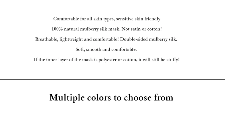 DISANGNI Seide Gesicht Maske für Erwachsene mit Mulberry Seide Atmungs Gesicht Maske für Frauen Glatte, Weiche und Hautpflege, waschbar, Reusab – Detail 10