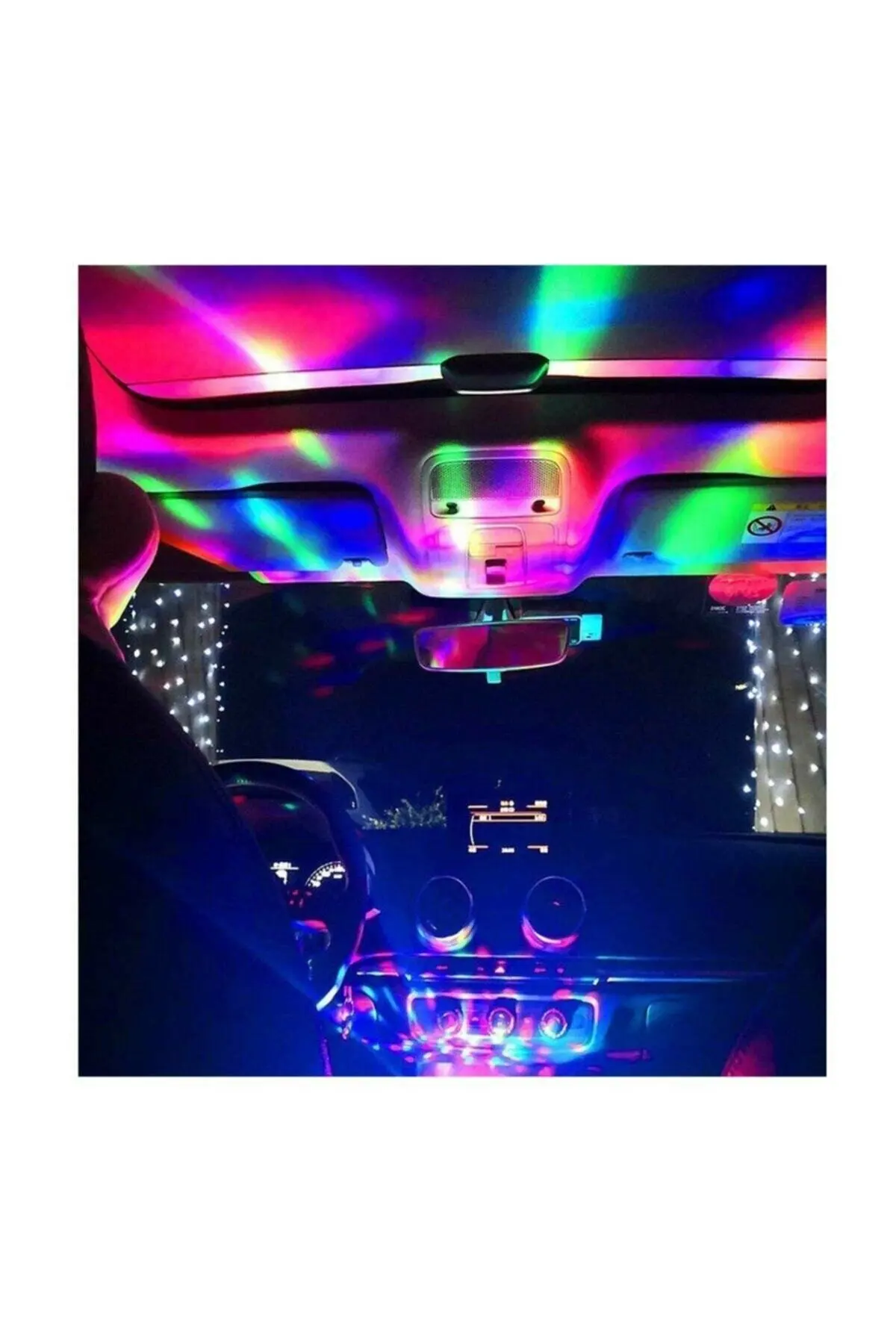 Muziek En Geluid Gevoelige In-Auto Mini Disco Bal Met Usb Ingang Party Android