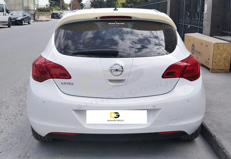 Opel astra j hb 2009 - 2015 traseiro telhado spoiler plástico abs de alta qualidade cru ou pintado astra kit asa traseira