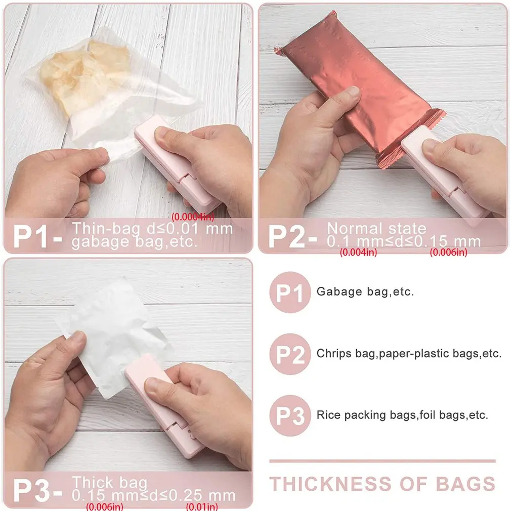 USB Charging Mini Sealing Machine Household Snack Plastic Packaging Bag Heat Sealing Machine Small Sealing Machine