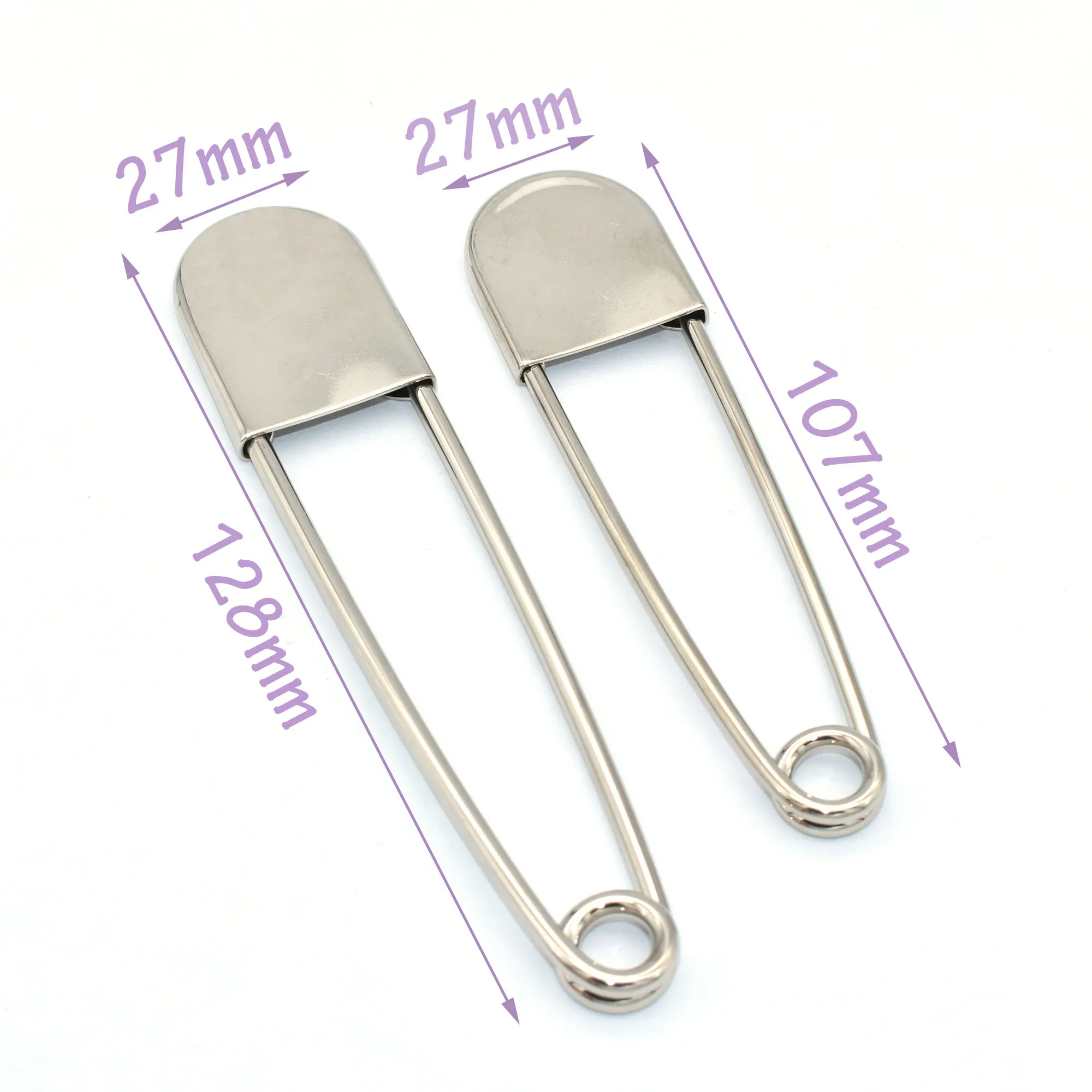 Large Safety Pin Silver Blanket Pin Horse Pin Giant Heavy Duty Pins Brooch Decorative Pins Charms for Kilt Knitted Fastener 2pcs