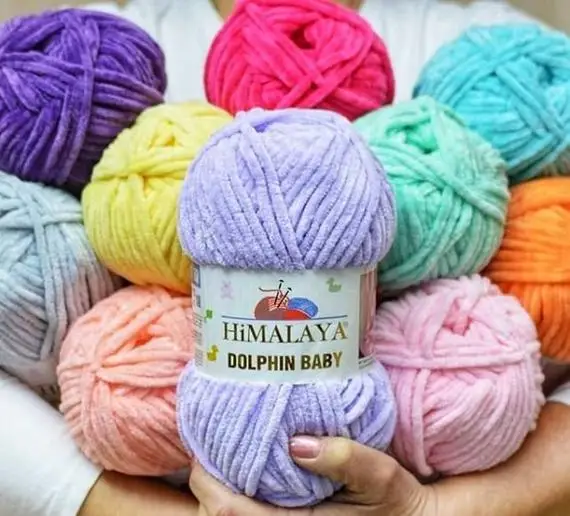 

Bulky Knitting Crochet Yarn 5 LOT/BALLS Himalaya Dolphin Baby 5x100g Turkish Velvet Chenille Velure Wool DIY Blanket Amigurumi