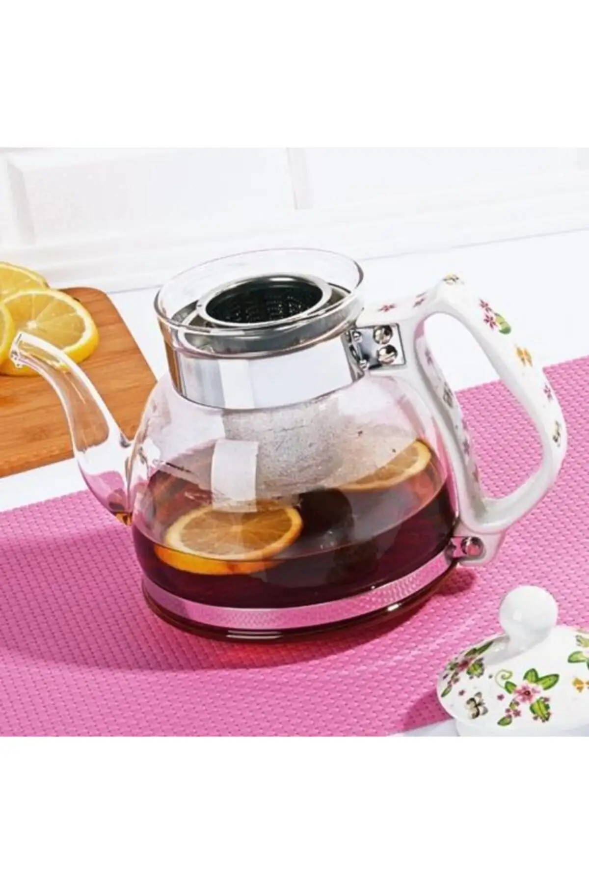 

Acore Fireproof Lux Glass Teapot With Strainer 600ml. It can be used on ceramic and electric stoves, gas stoves, direct fire