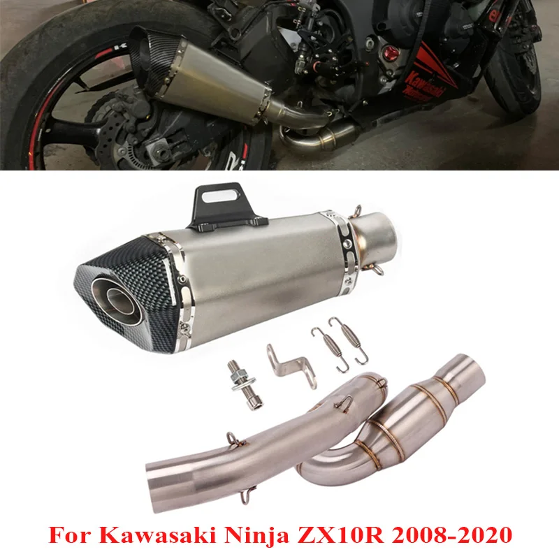 

Ninja ZX10R Motorcycle Exhaust Muffler Escape Connection Link Pipe Middle Mid Tube for Kawasaki Ninja ZX10R 2008-2020