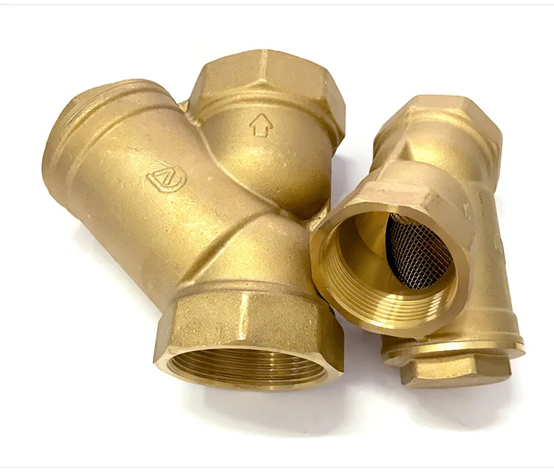 1/2" 3/4" 1" 2" 3" 4" Y-förmiger Inline-Mesh-Siebfilter mit Innengewinde, Messingfilterventil, Y-förmiger Messingsiebfilterventil – Detail 8