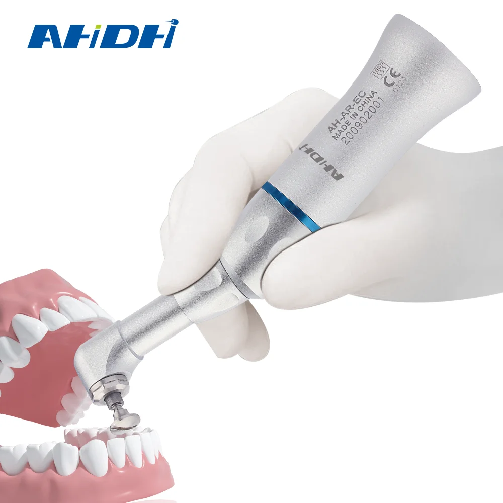 AH-AR-EC 360°Rotation Snap-On Cups And Brushes 1:1 Low Speed Contra Angle Dental Handpiece E-Type Prophylaxis Application