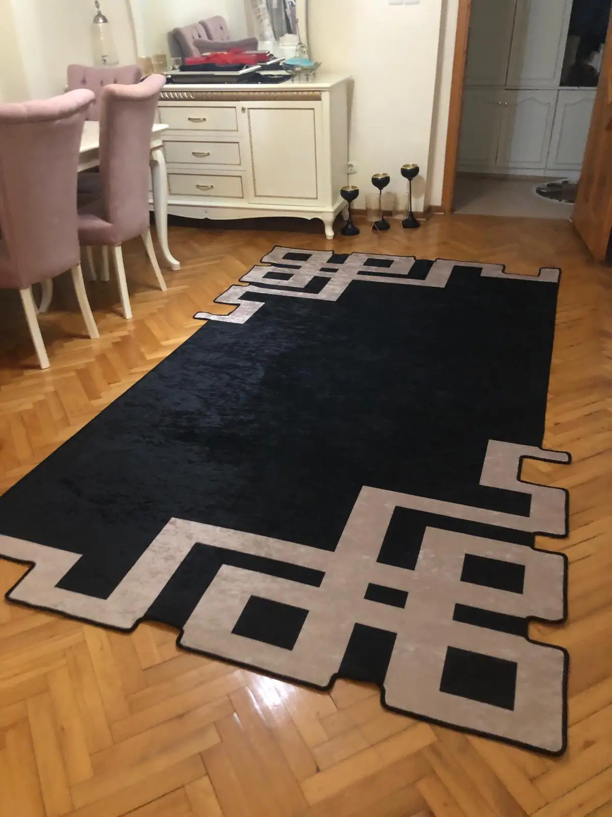 Stylish Non Slip Base Anti Allergic Living Room Bedroom Corridor Carpet Lounge Rug