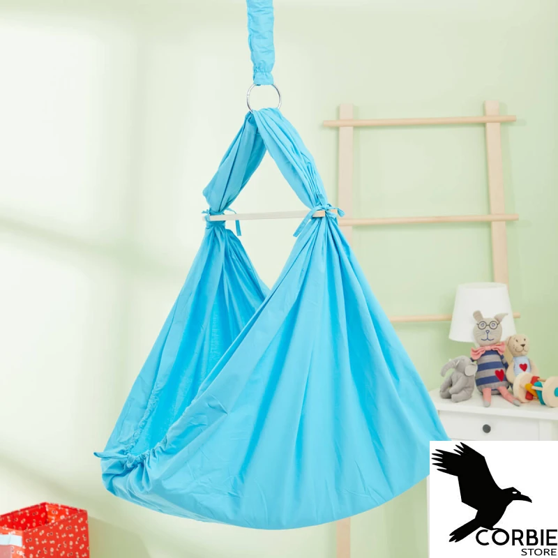 Svava Spring Baby Hammock Cradle Ceiling Suspended Swing Blue High Quality