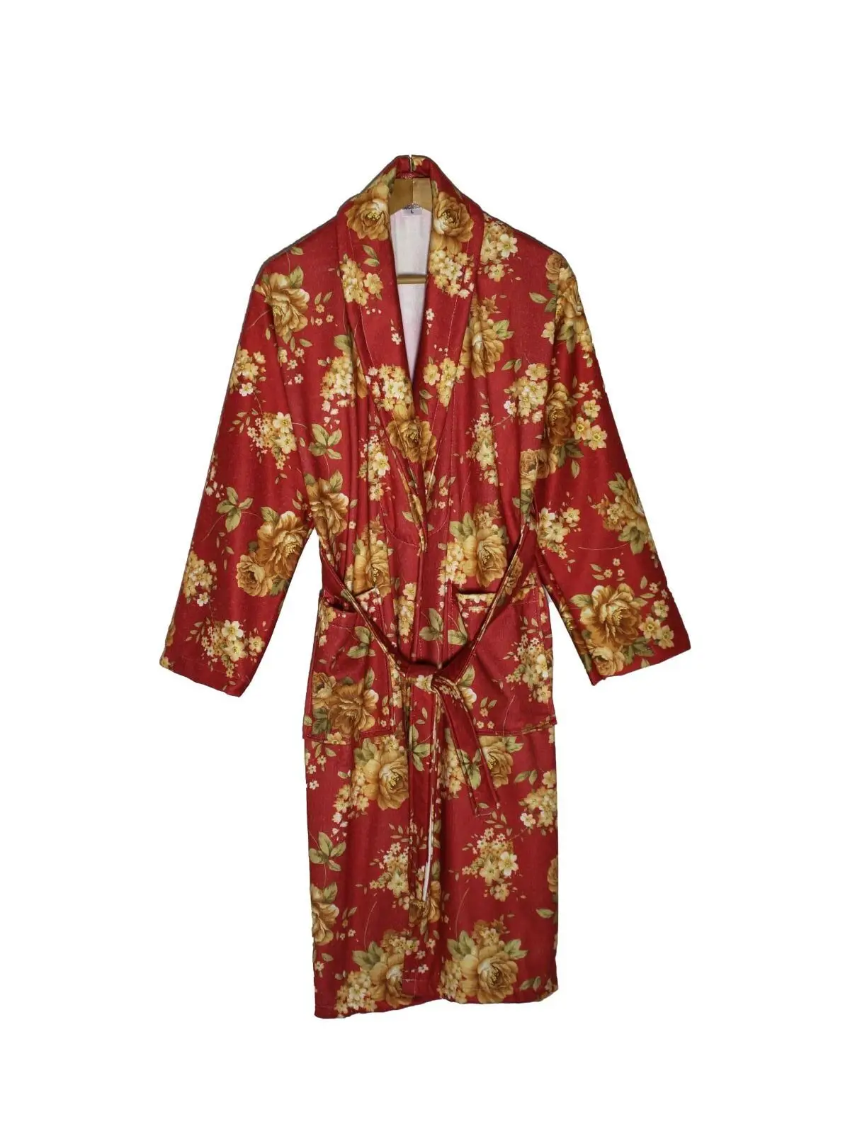 Floral Bathrobe 1 Piece Men Bathrobe Unisex Bathrobe Women Bathrobe Hammam Quality Fabric Dressing Gown Patterned Palm Robe Leaf