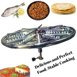 Multi Flame Adjustable Turkish Kunefe Kadaif Fish Meat Crepe Dessert 360° Rotating Top Lpg Gas Propane Tube Roaster Cooker Stove