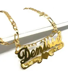 Personalized Custom Heart Necklace With Name,18k Plated Gold Pendant For Women ,Personalized Name jewelry ,Christmas Gift