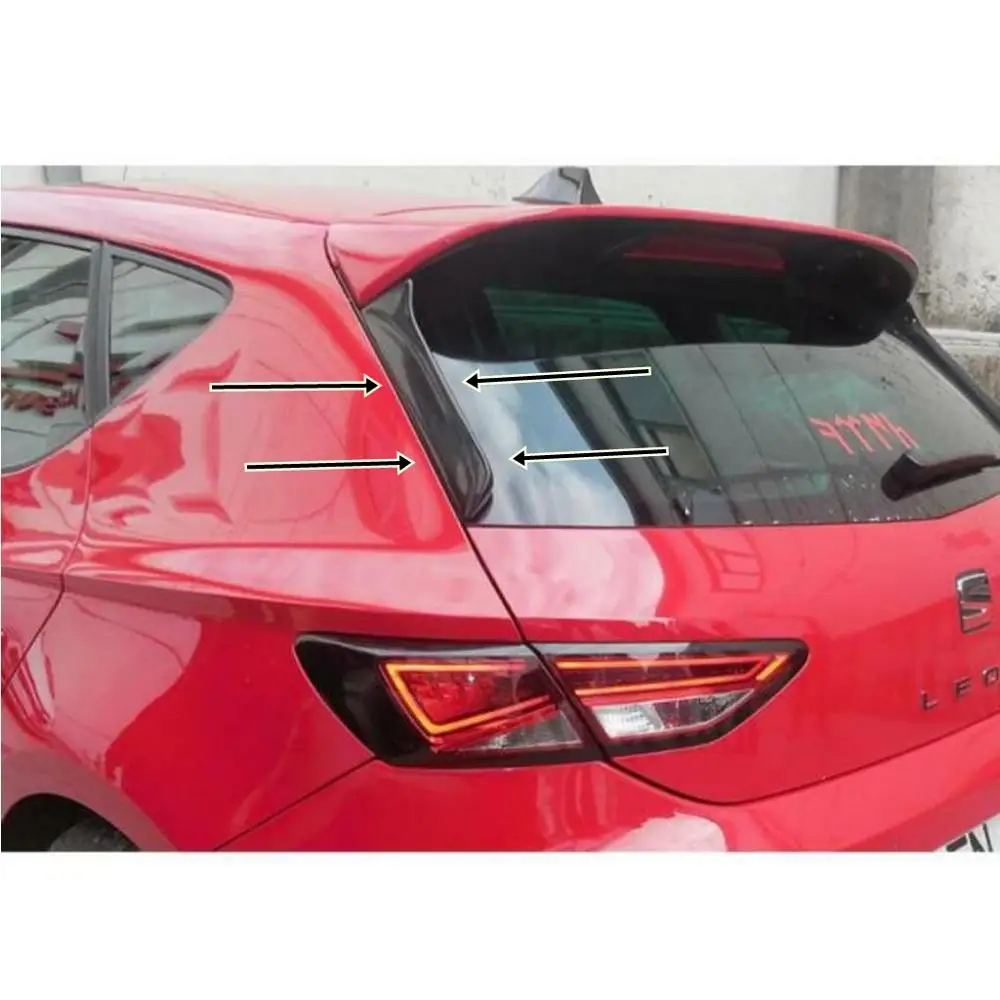 Seat Leon Mk3 / Mk3.5 Window Trim Spoiler Rear Roof Glass Side Strip 2012 2013 2014 2015 2016 2017 2018 2019 2020 Auto Accessory