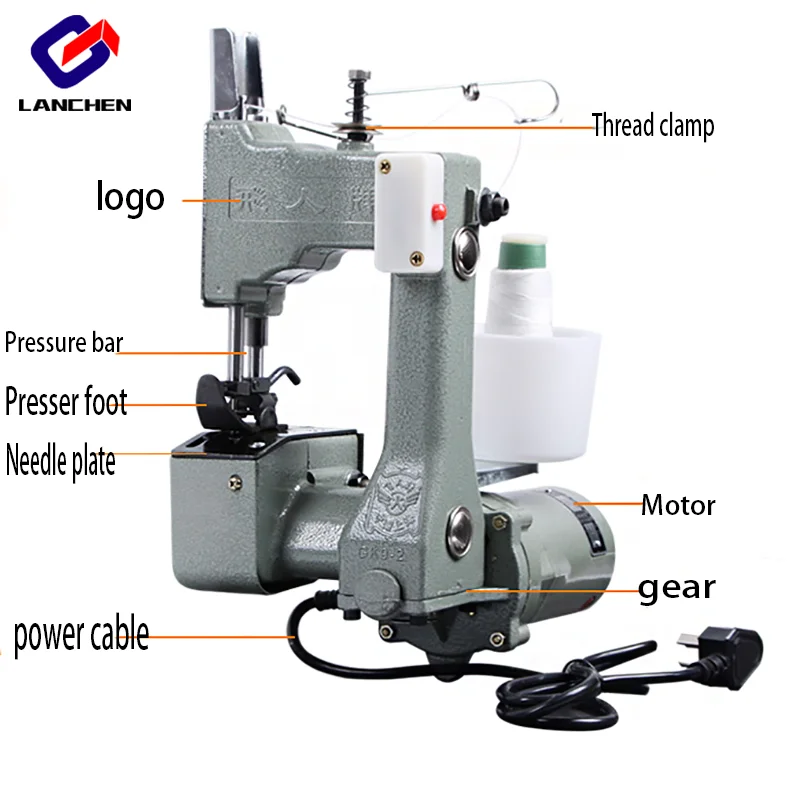 

Portable hand-held bag sealing machine seaming machine