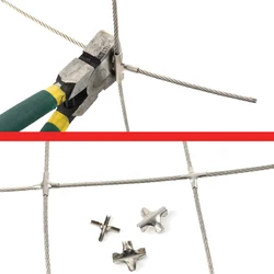 2mm~4mm Wire Rope Cross-locks Clamps ,304 Stainless Steel Wire Rope Cross Clips ,J049
