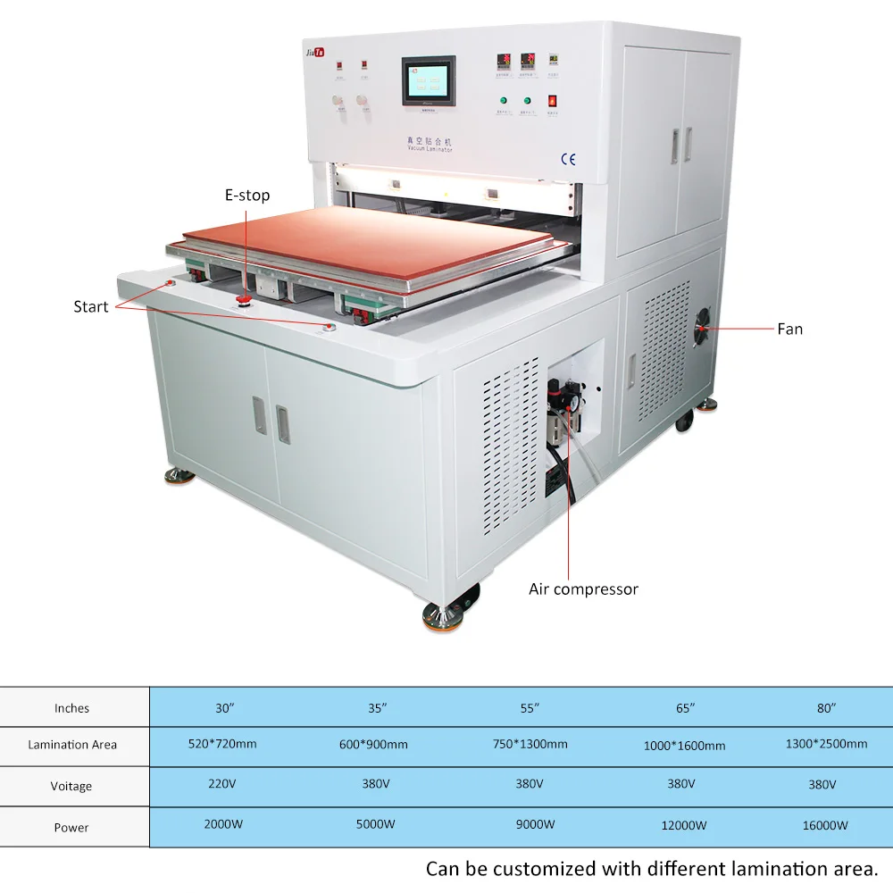 32 inch Vacuum OCA Lamination Machine For Intelligent Advertising Screen Facial Recognize Screen Bonding