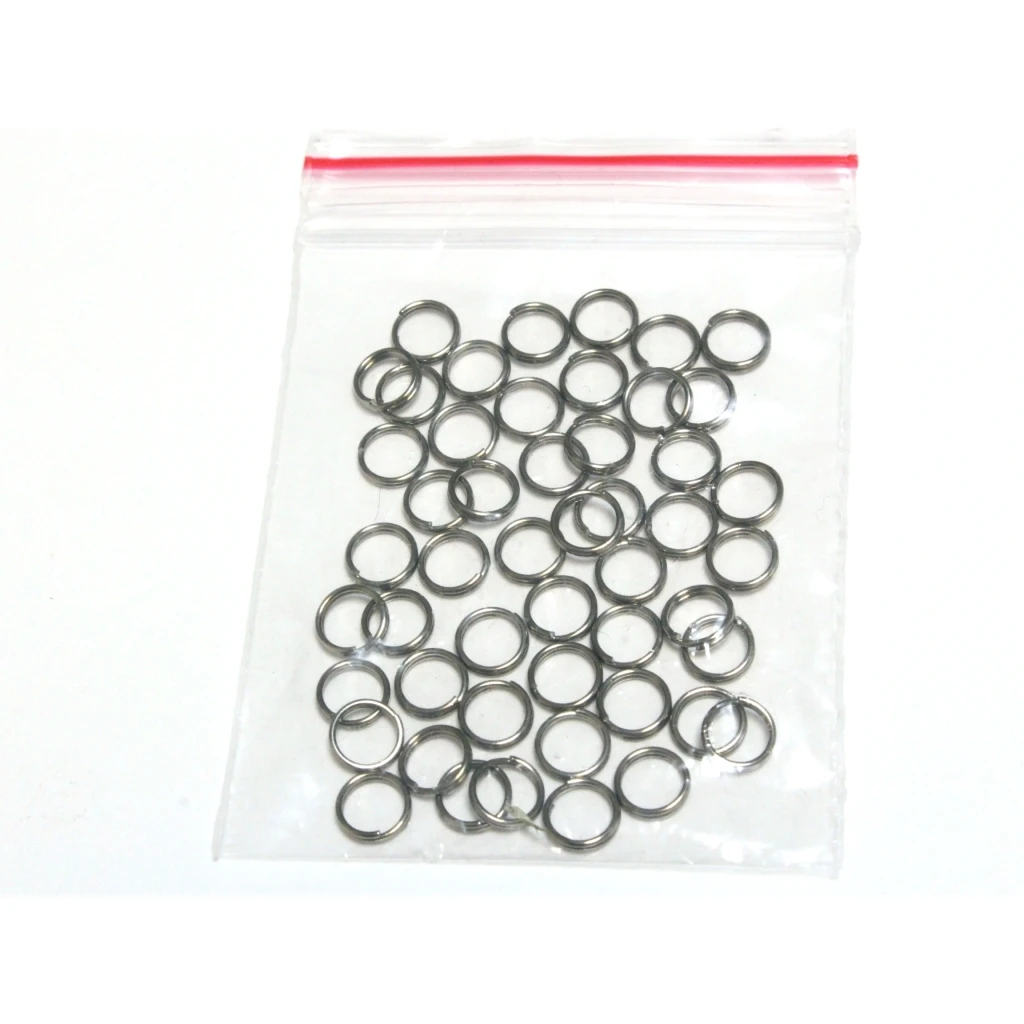 6mm 7mm 8mm 50 pcs Stainless Steel Split Rings for Blank Lures Crankbait Hard Bait 50 For Each Pack Bass Walleye Fishing UPR