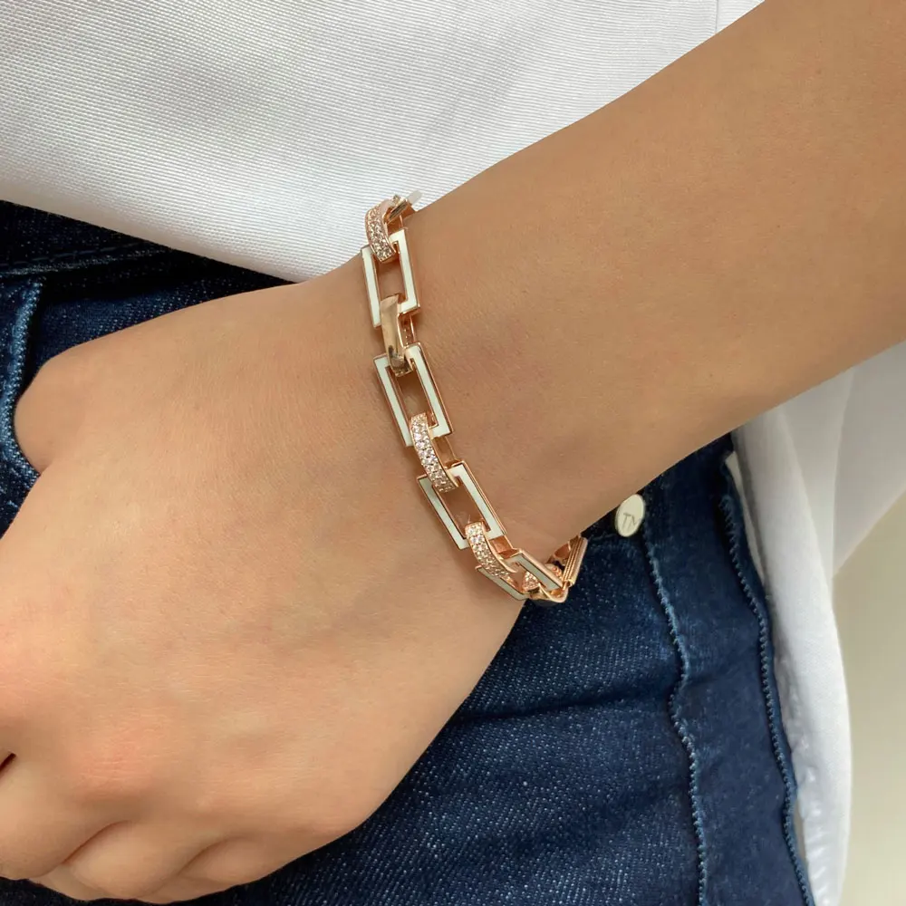 New Fashion Luxury Chain Bracelet for Women Silver 925 High Quality Gift Luxury Zircon Special Connected Female Jewelry