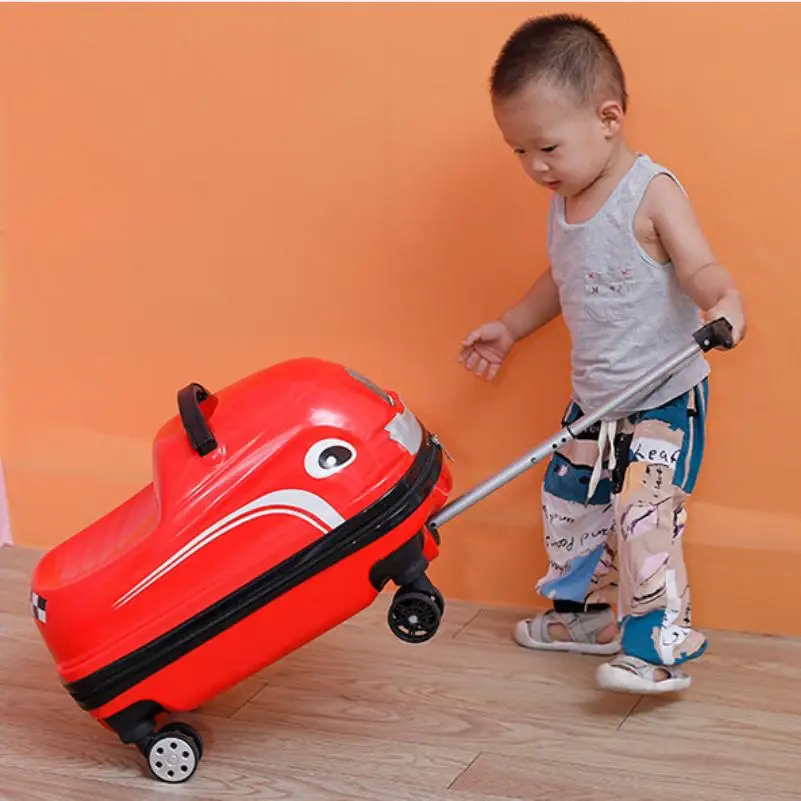 New16 pollici Sitable Kids Trolley bagaglio Cartoon Cute Travel Child Car valigia Zipper Boarding Case per ragazzi ragazza spedizione gratuita