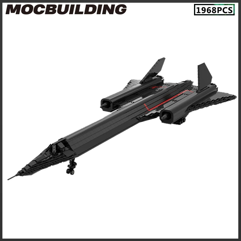 SR-71 Blackbird MOC Building Block Transport Model Aircraft Military Series DIY Assembly Collection Toys Display Xmas Gift