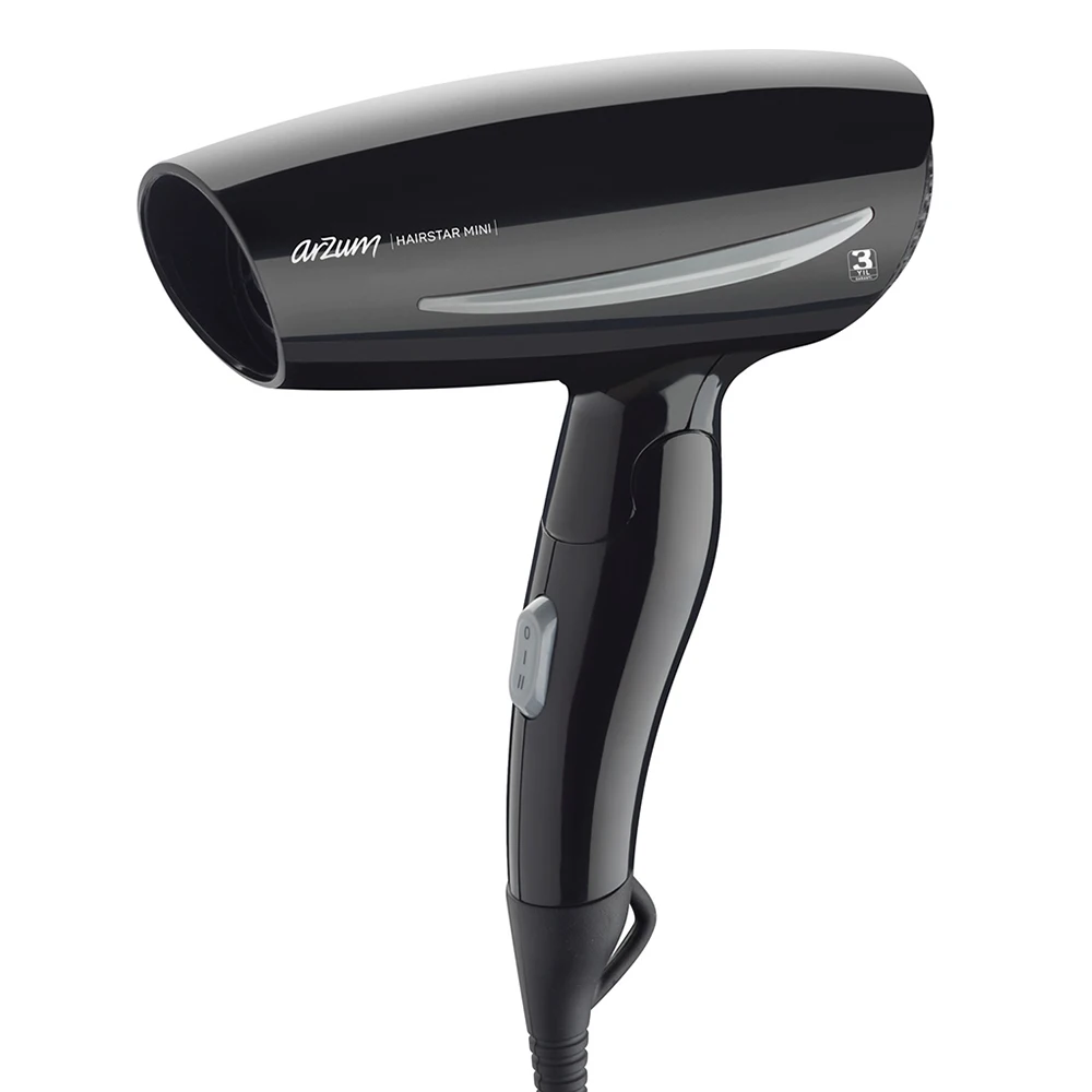 Arzum Hairstar Mini Foldable Hair Dryer,For Hair,Easy to Use, Practical and Small, Fast Drying For Hair, Dryer Brush