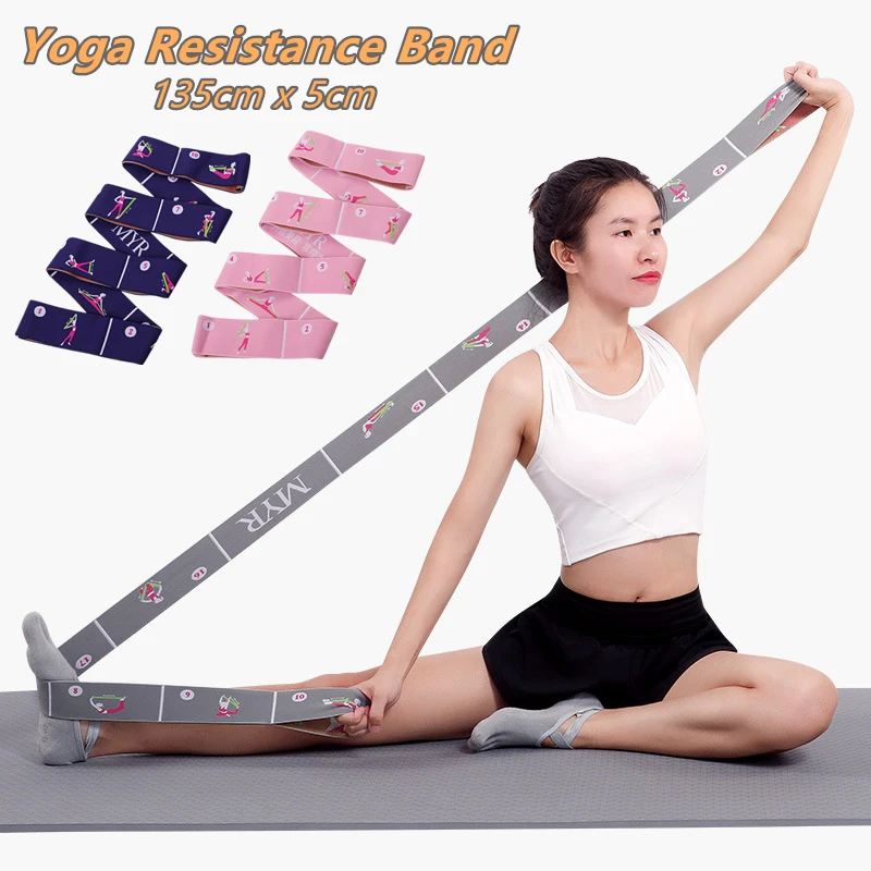 11 Grid Multi-segment Dance Yoga Auxiliary Stretching Belt Elastic Belt Beginner Yoga Supplies Resistance Band