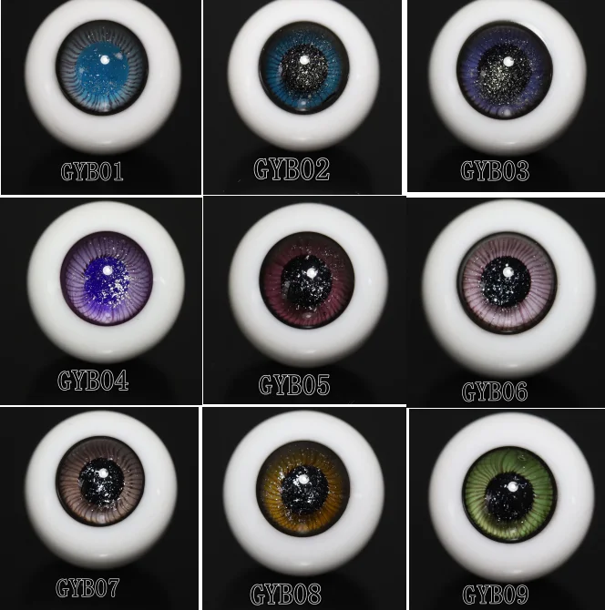 

New Arrival BJD Glass Eyes GYB Series 1/12 1/8 1/6 1/4 1/3 22CM 24CM Hand Made Doll Eyes Wholesale 10pcs/Set Free Shipping