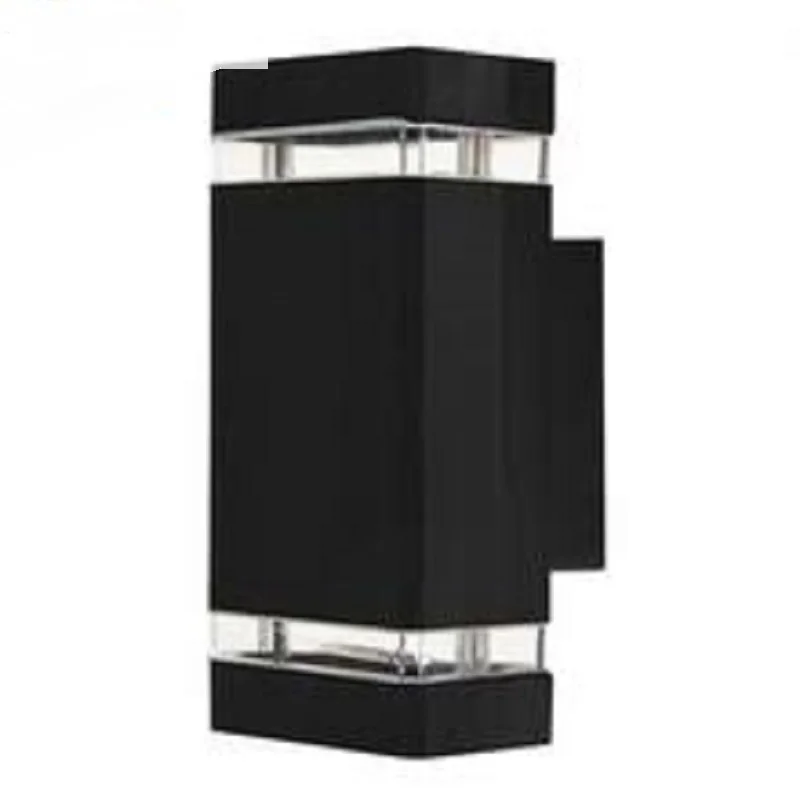 16W modern style black rectangular LED waterproof wall lamp, can be installed indoors and outdoors, warm light 3000k