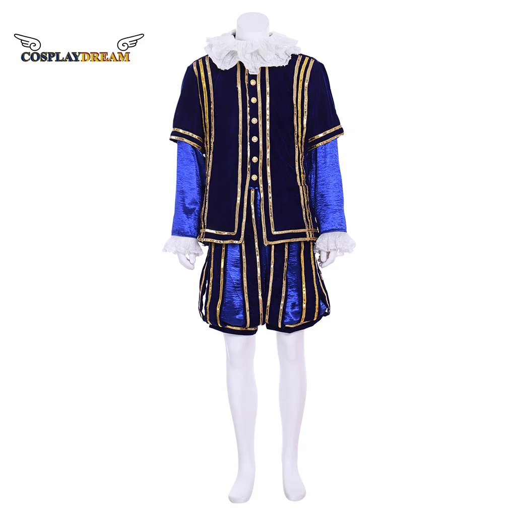 

Cosplaydream Queen Elizabeth Tudor Period Medieval Men Cosplay Costume Blue Outfit Vintage Costumes Medieval Renaissance Suit